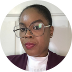 Jonelle in professional photo with glasses 