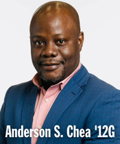 Anderson in pink button up and blazer