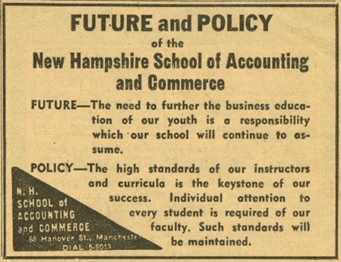 Notice from 1953 Union Leader