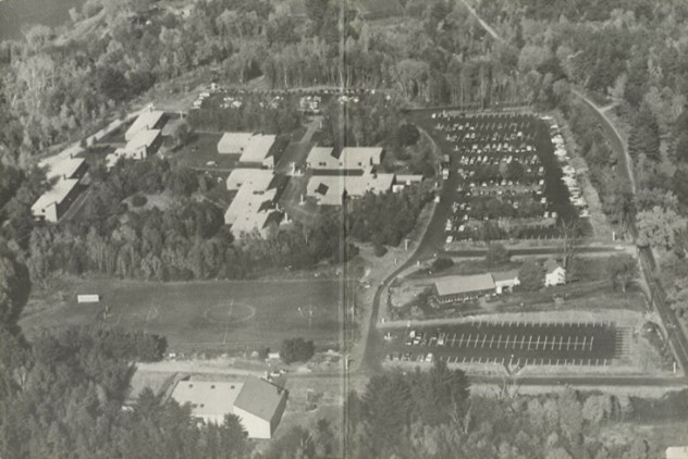 1972 aerial shot of campus