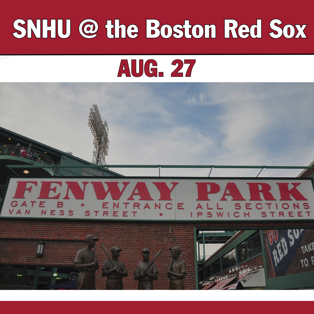 SNHU at the Boston Red Sox. Picture of Fenway Park sign