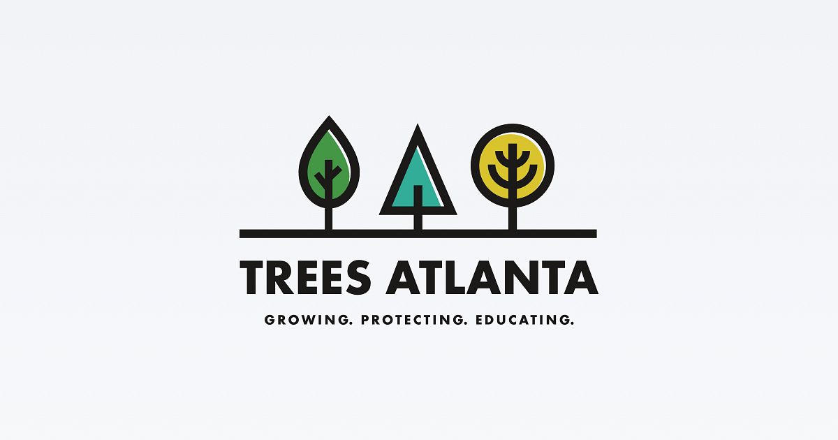 Logo of three different types of trees with the text: Trees Atlanta