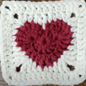 Crochet Heart Granny Square