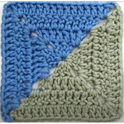 Two Tone Crochet Granny Square