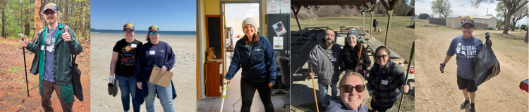 Collage of volunteers at GDS Projects 