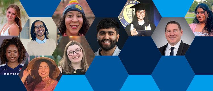 Photo collage of student headshots