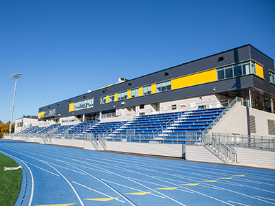 Track, stadium seating at Penmen Stadium