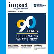 Cover of Impact magazine: Advancing Southern New Hampshire University September 2022 | Volume 11 90 years, Celebrating What's Next