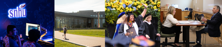 Collage of photos of students