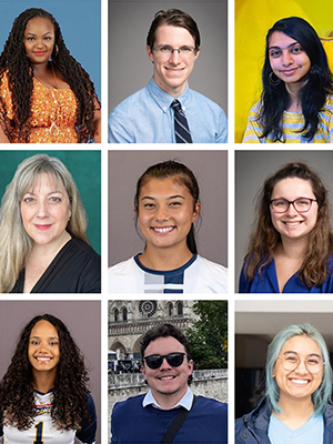 Headshots of students who received scholarships