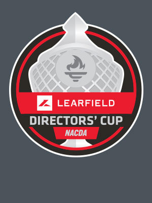 Learfield Directors' Cup logo on a dark grey background