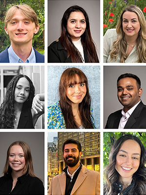 Headshots of students who received scholarships