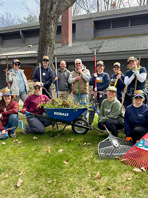 Global Days of Service members posing for a group photo during their service project.