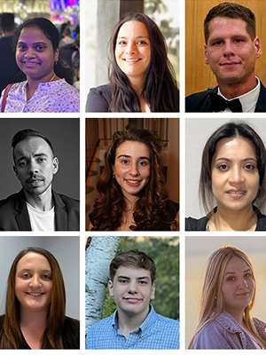 Photo collage of 9 student headshots.